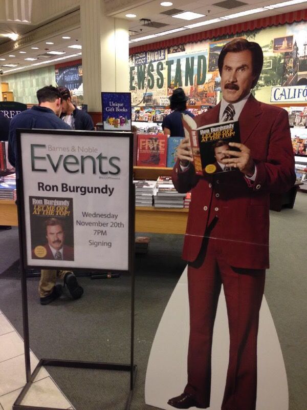 Will Ferrell Ron Burgundy Cardboard Cutout