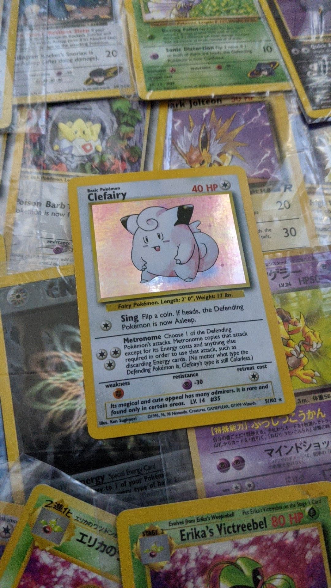 CLEFAIRY *MINT CONDITION* HOLO Pokemon Card Base Set **RARE COLLECTABLE ITEM CLEFAIRY *MINT CONDITION* HOLO Pokemon Card Base Set **RARE COLLECTABLE ITEM