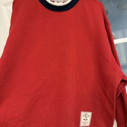 Champion Men's Double Ribbed Red Sweatshirt