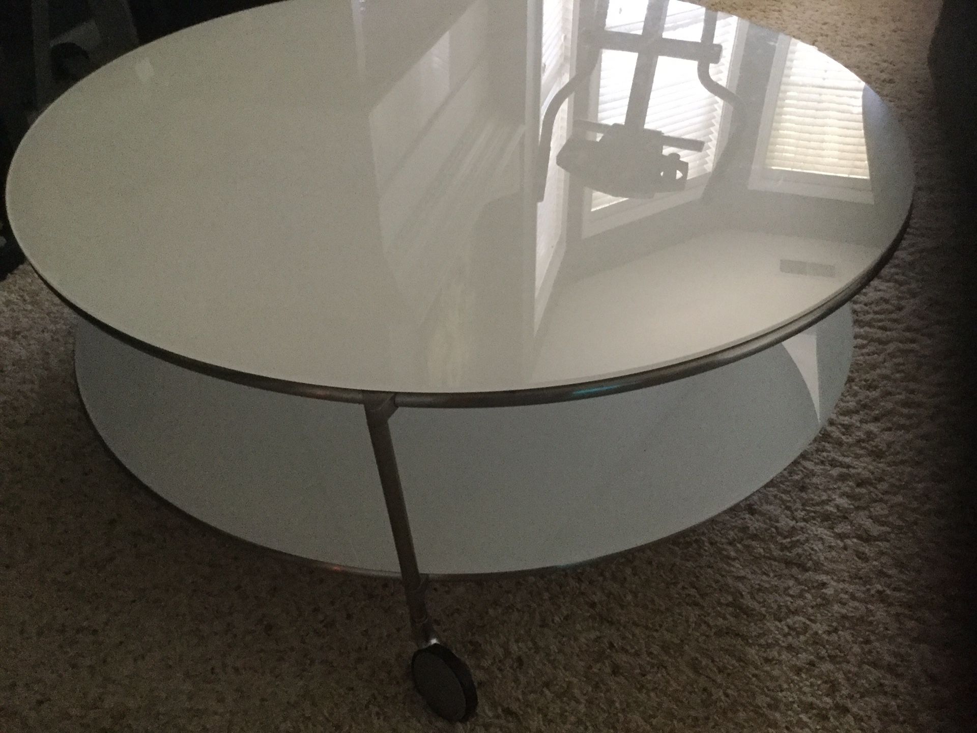 IKEA STRIND White Glass Coffee Table - FREE READ FULL DESCRIPTION!