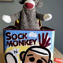 Sock Monkey Jack In The Box 