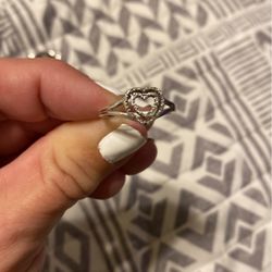 Diamond And Sterling Silver Ring