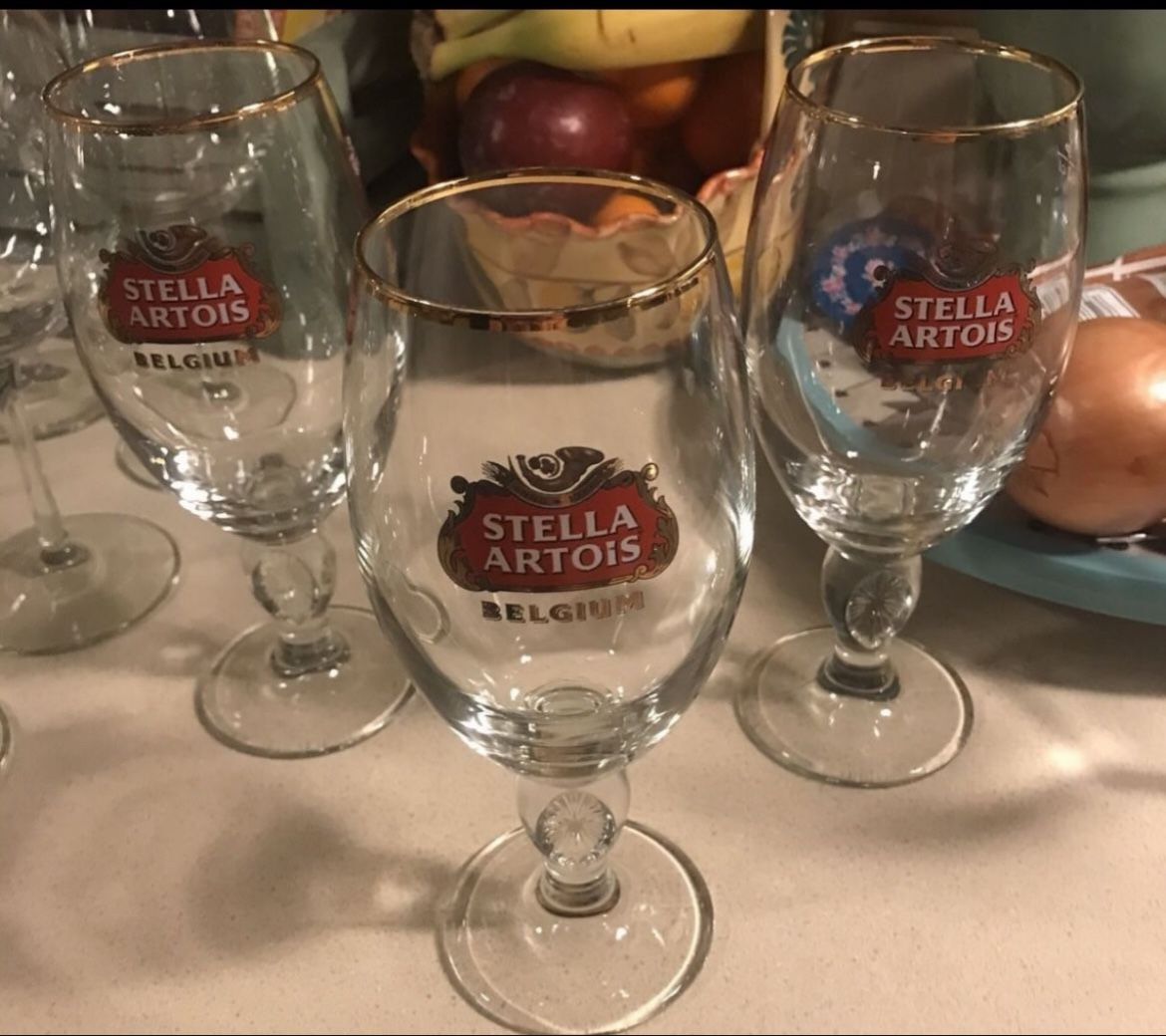 3 Stella Glasses $20 Each