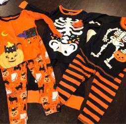 Carter's Kids Halloween Pajama Sets Lot