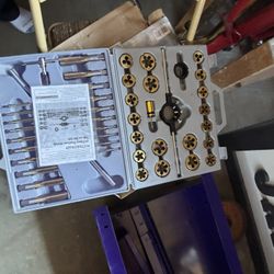 Pittsburgh 45 Piece Titanium Nitride Tap & Die set 