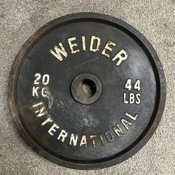 (2)Vintage Weider 44lb Plates