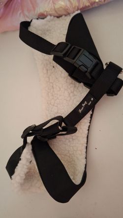Medium black and white wool harness for dogs