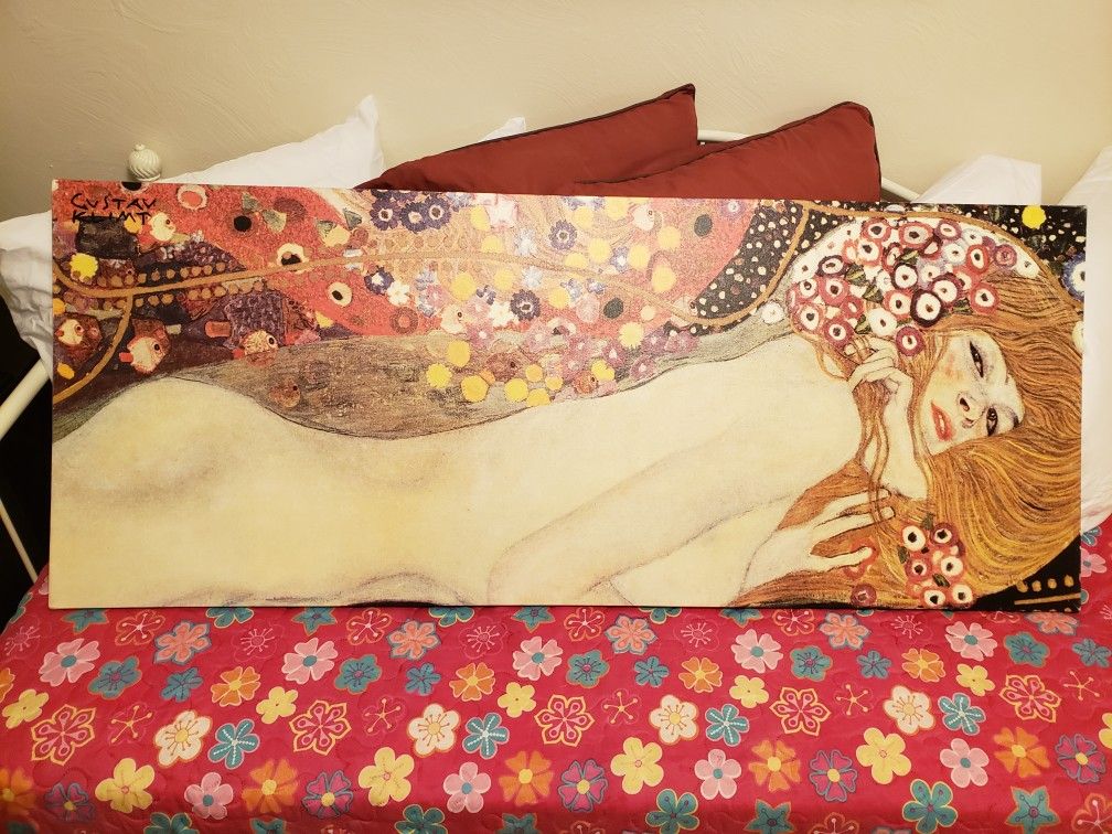 IKEA Gustav Klimt "Water Serpents" Canvas Painting