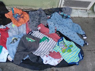 🚨 EVERYTHING MUST GO – BABY CLOTHES + LEATHER VEST 🚨