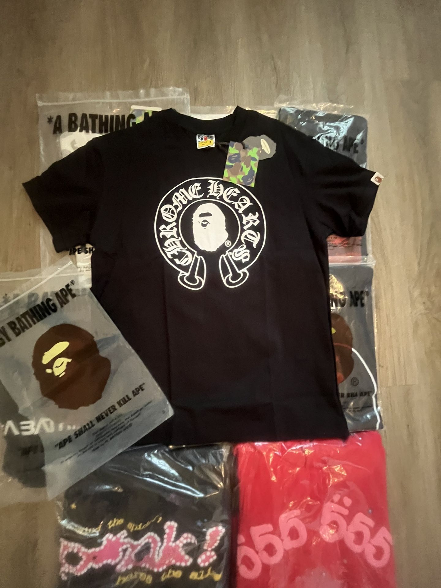 chrome hearts x bape t shirt
