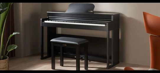 The One Top2 Smart Piano Pro, Rosewood and  Piano bench, black