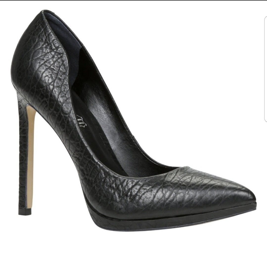 Aldo Kristina Black Leather Stiletto Heels Size 5