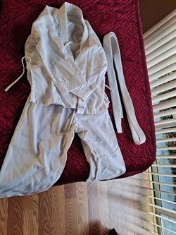 Plain white taekwando introductory wear