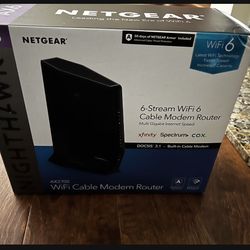 Netgear Nighthawk modem router Combo With Wifi6 and DOCSIS 3.1