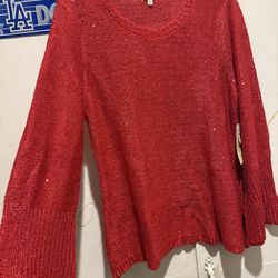Reba McEntire Red Holiday Long sleeve Dress Shirt 
