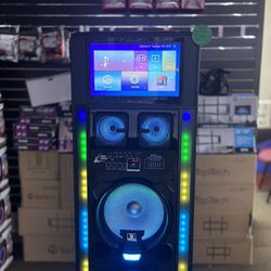 Touch Screen Karaoke Party Speaker With 2 Microphones