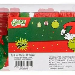 New the grinch set of reusable plastic ice cubes