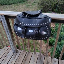 Black Motorcycle Saddle Bags