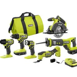 New Without Box. ONE+ 18V Cordless 6-Tool Combo Kit 