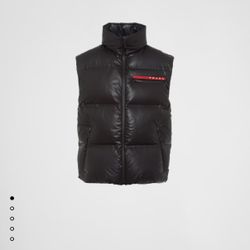 Light Nylon Down Vest In Black