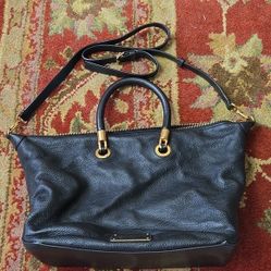 MARC BY MARC JACOBS Too Hot To Handle Leather Satchel / Crossbody Bag Black