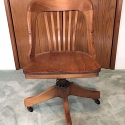 Antique Oak Desk Chair