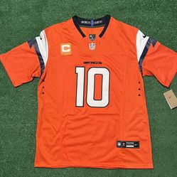 Denver Broncos Bo Nix Orange Jersey