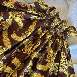 Keiki Pa'u Hawaiian Skirt for Hula (Brown/Yellow)