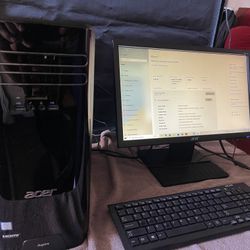 Acer Windows PC Computer.  With Microsoft Office and free LCD monitor
