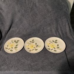 Vintage MCM Hand Painted Pixie Gold by Kanedai Japan Dessert Plates Set of 3.