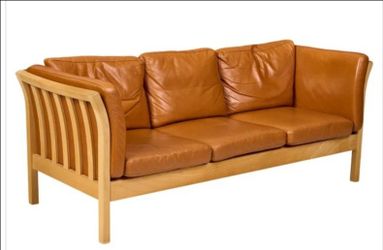 Skalma Leather Sofa MCM Danish Modern