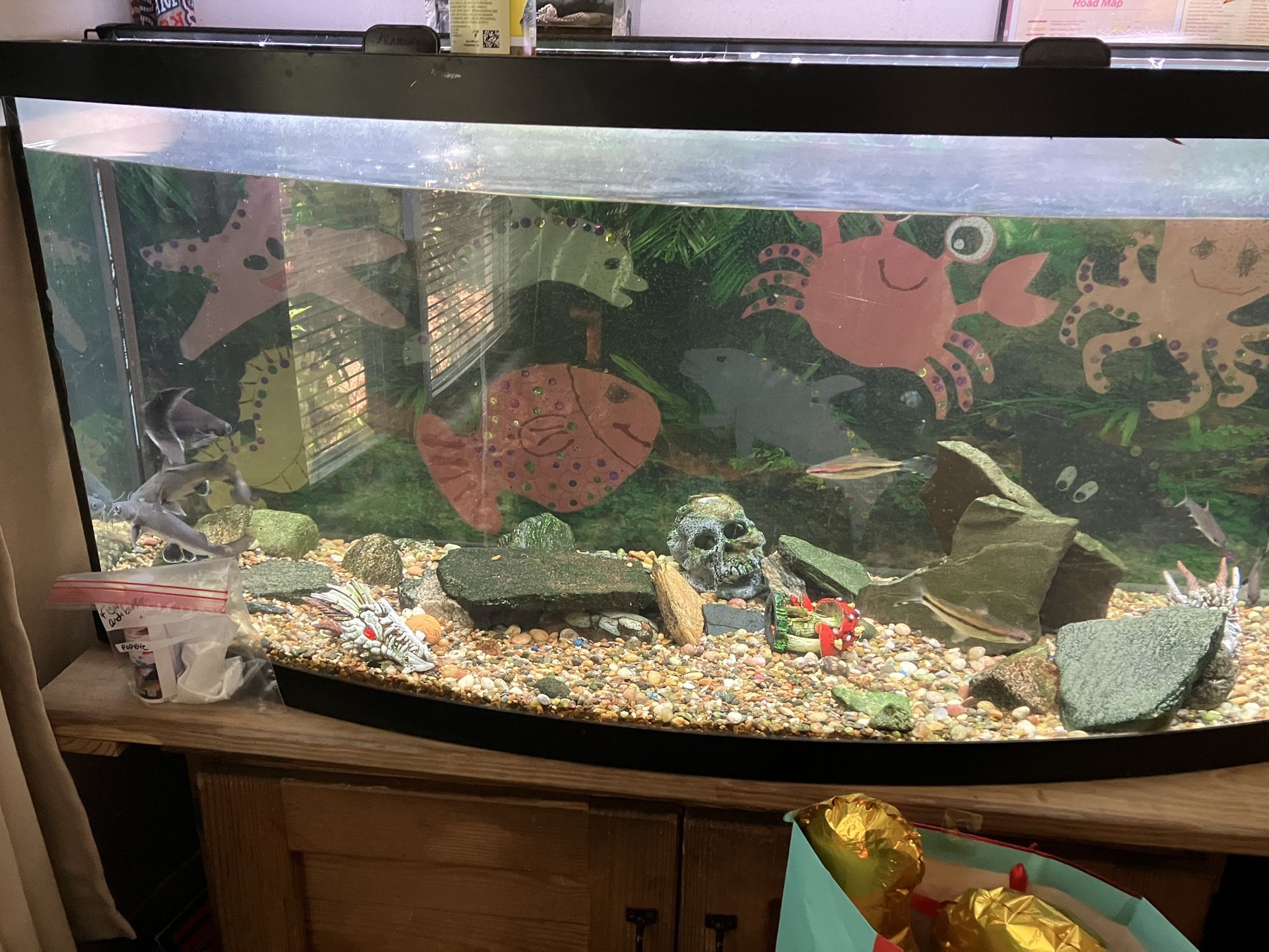 75 Gal Bow Tank COMPLETE