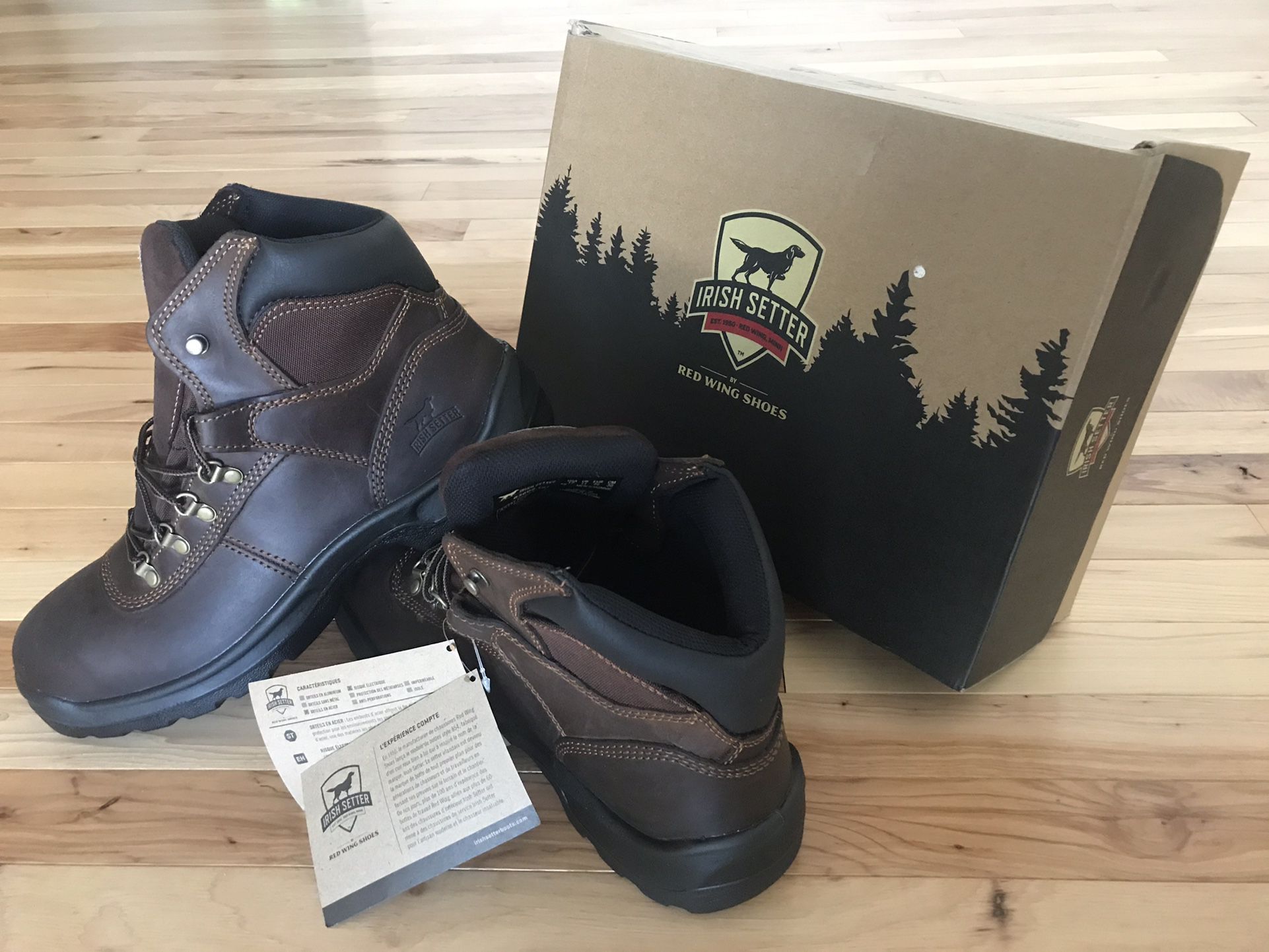Red Wing Boots(Leather), Irish Setter . Steel Toe Safety Boots !! Size 12 , Brand New in Box !!!!