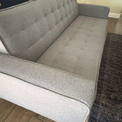 Living Spaces Gray Futon