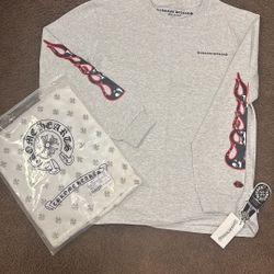 Chrome Hearts Grey Long Sleeve Shirt