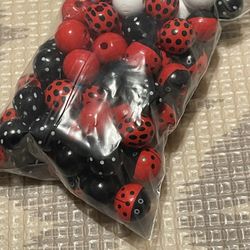 Lady Bug Focal Beads 