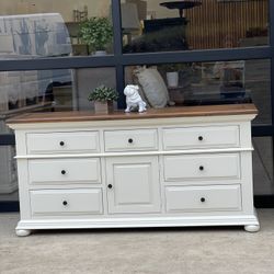 Broyhill White Dresser. Made In The USA