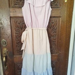 Gingham Vintage Women's Maxi Dress Large