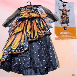 Toddler Monarch Butterfly Halloween Costume 2-3T