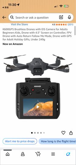 [BIG SALE / BRAND NEW] K600GPS Brushless Drone with EIS Camera & 4.5" Screen Controller (<249g)