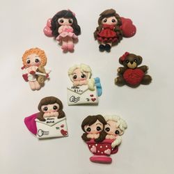 Valentines And Easter Clays For Girls Hair Accessories, Hair Bows Centers Disney Princesses Frozen Ana Elsa Belle Jazmin