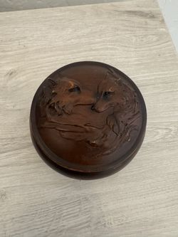 Vintage Fox Decorative Trinket Box 