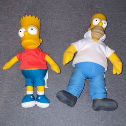 The Simpsons Plushes - Homer And Bart - Set of 2