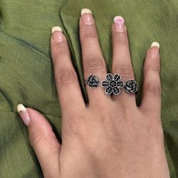 New | Indian Luxury Silver Oxidized Adjustable Ring