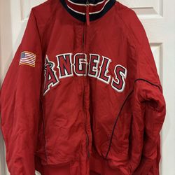 Anaheim Angels Majestic Dugout Bomber Jacket 