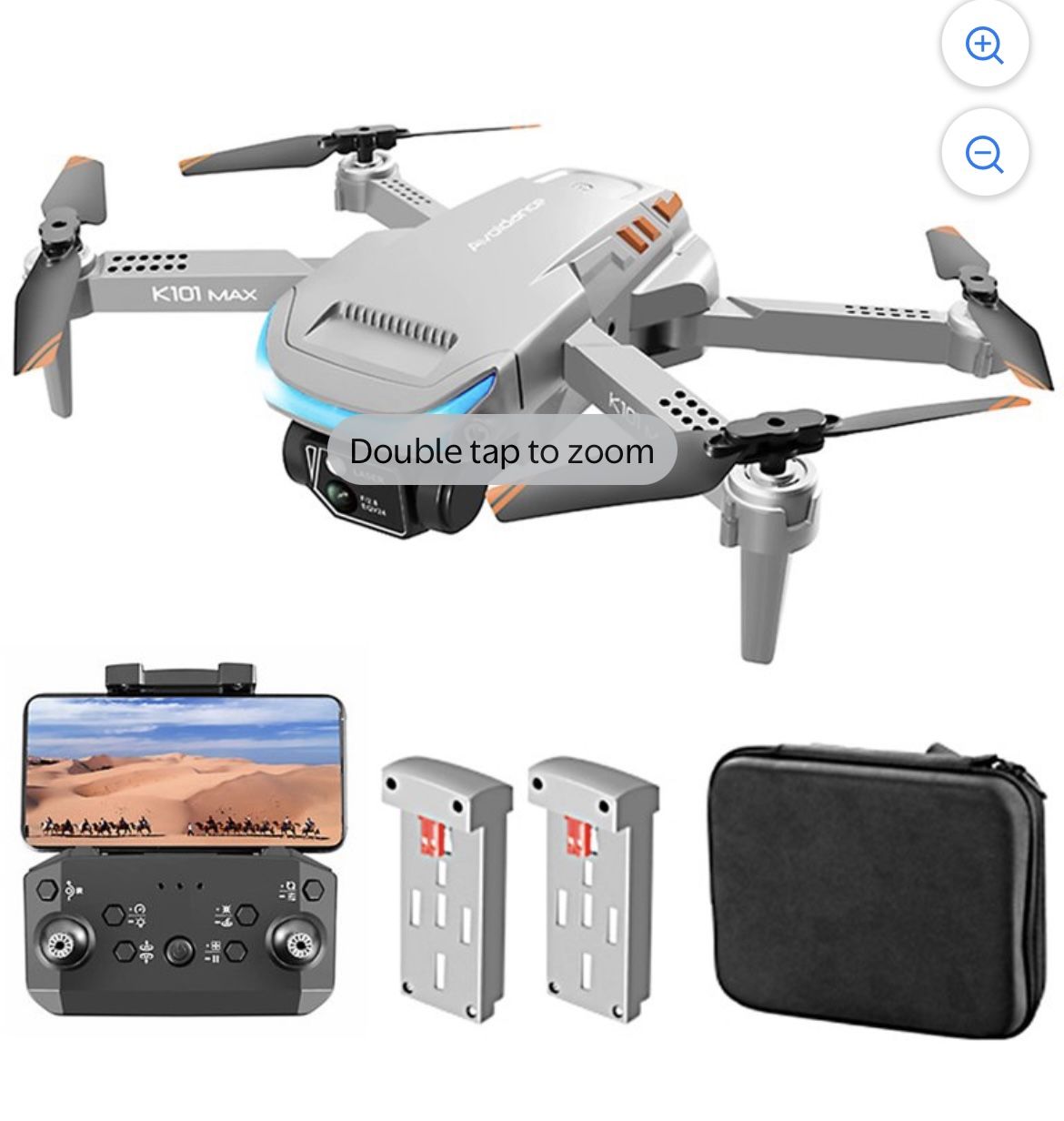 K101 MAX Drone with 1080P Camera for Beginners, RC Foldable Quadcopter with Altitude Hold, One Key Landing, Obstacle Avoidance, Speed Adjustment, Head
