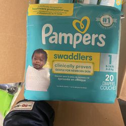 8 Packs of 20 count Pampers Brand - Size 1 (NEW - UNUSED) 
