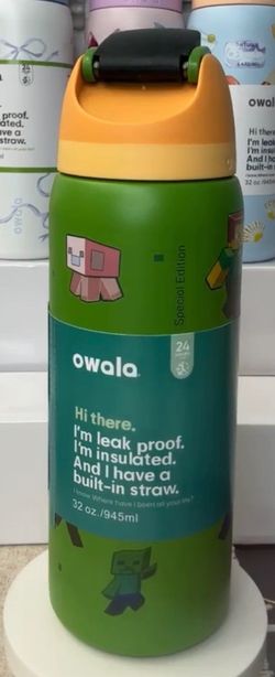 Owala 32oz Insulated Statainless Steel Water Bottle Minecraft Edition FreeSip
