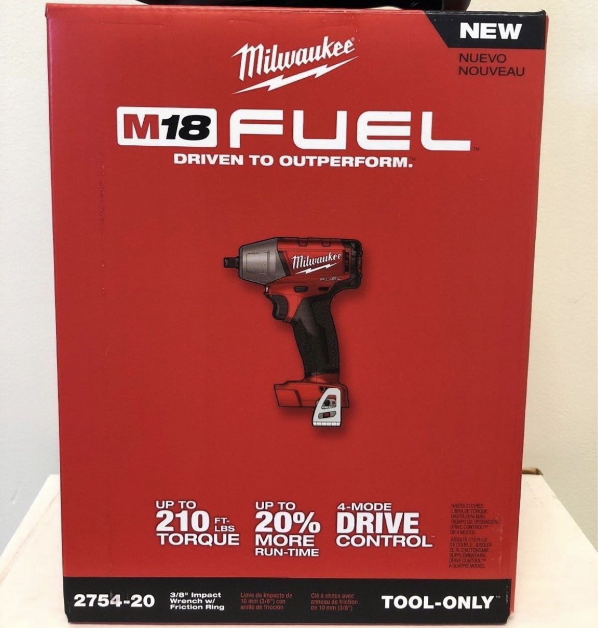 New Milwaukee 18V 2754-20 FUEL 3/8" Brushless Impact Wrench M18 Cordless Brand NEW