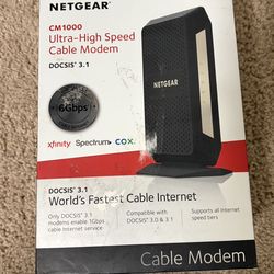 NETGEAR Cable Modem DOCSIS 3.1 (CM1000) Gigabit Modem
